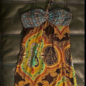 Beautiful brown and blue sun dress 👗